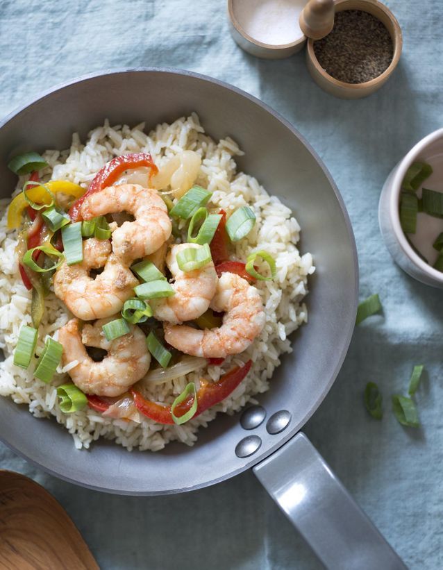Riz sauté aux crevettes