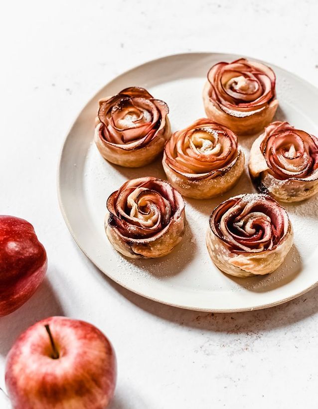 Roses de pomme feuilletées