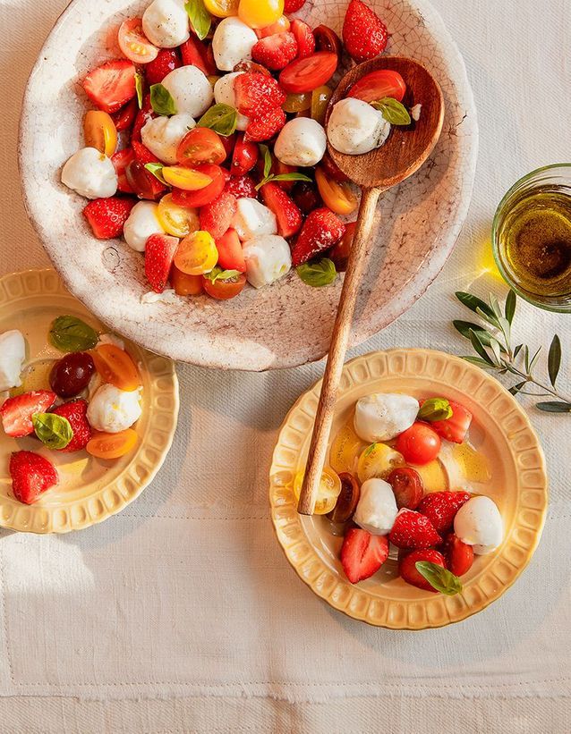 Salade caprese sucrée-salée