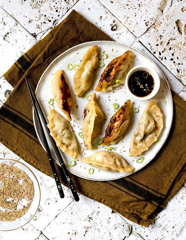 Gyoza au porc, miso, ciboule et gingembre