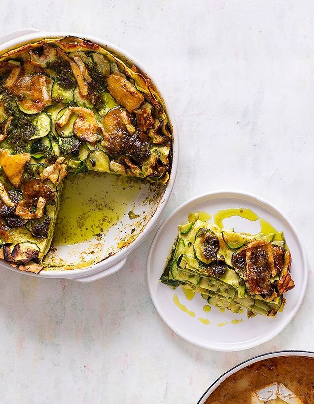 Lasagne aux courgettes et neufchâtel