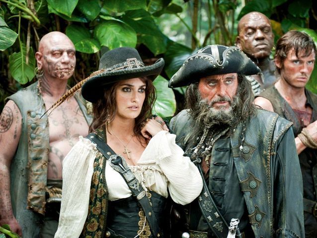 Penélope Cruz sur le tournage de « Pirates des Caraïbes : la fontaine de Jouvence »   de Rob Marshall