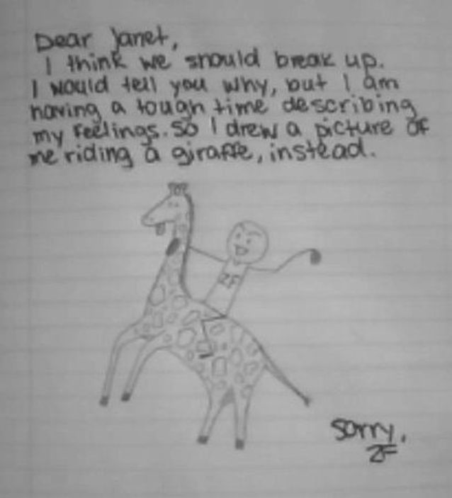 Rompre et dessiner une girafe
