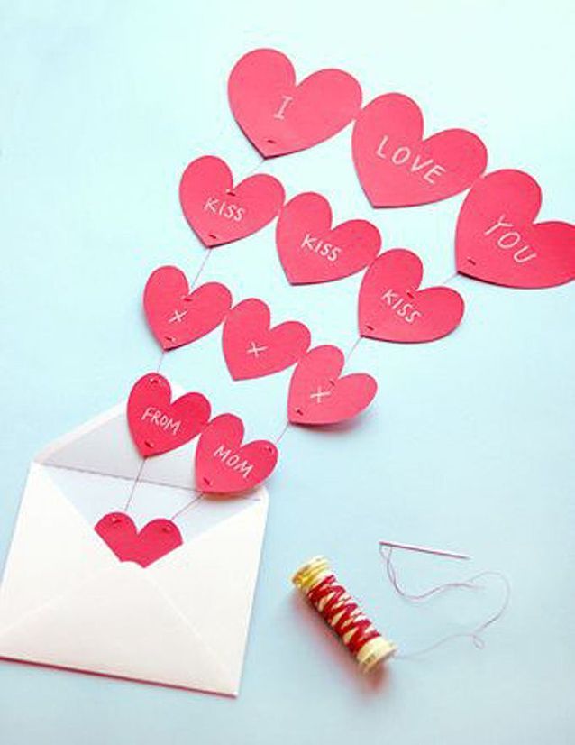 Carte Saint-Valentin cœurs