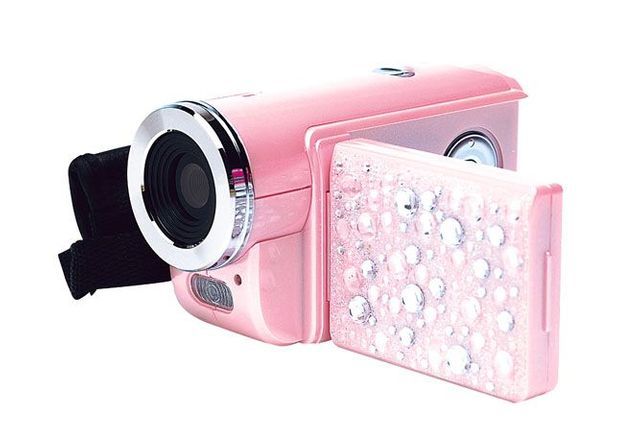 Caméra vidéo numérique rose strass, Teknofun - 50 cadeaux pour nos enfants  - Elle
