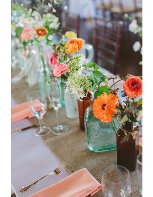 Centre de table mariage fleurs - Centre de table : nos 20 jolies idées pour  un mariage réussi - Elle
