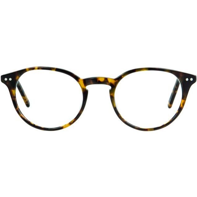 Lunettes Demi-monture Métal Rond – Style Coréen 8S, Anti-lumière Bleue UV400 – Verre Transparent, Zéro Dioptrie – Doré/transparent
