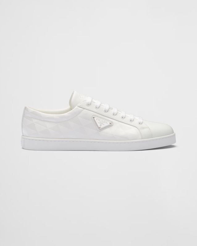 Baskets blanches en cuir Prada 20 idees shopping pour trouver basket blanche a son pied Elle