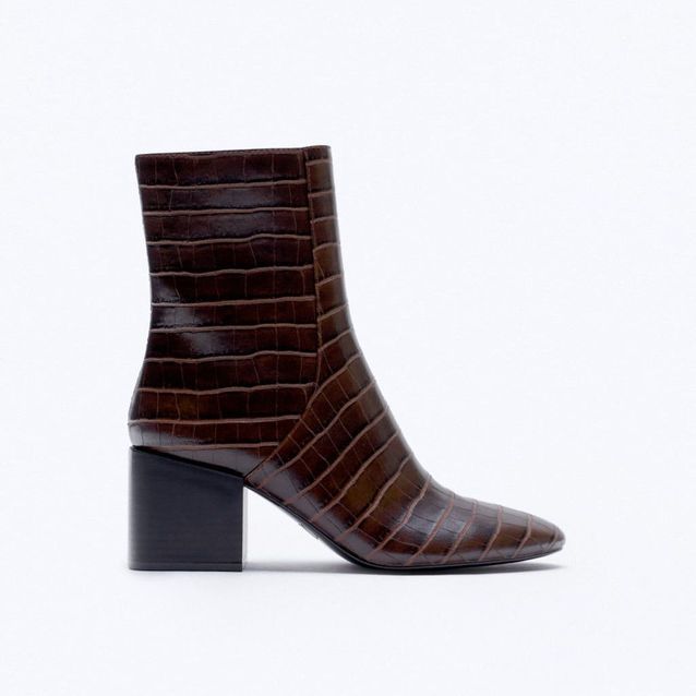 Zara wide heel ankle boots