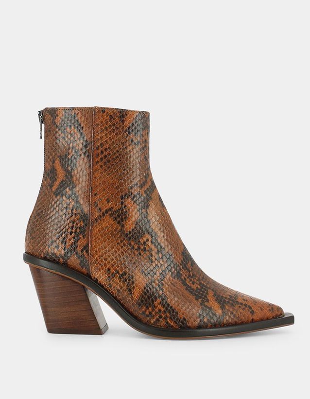 Bottes Santiags Vintage En Python Free Lance - Taille 40 (FR), 6.5 UK - Occasion, Style Cowgirl Irisé