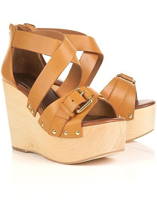 chaussure talon bois