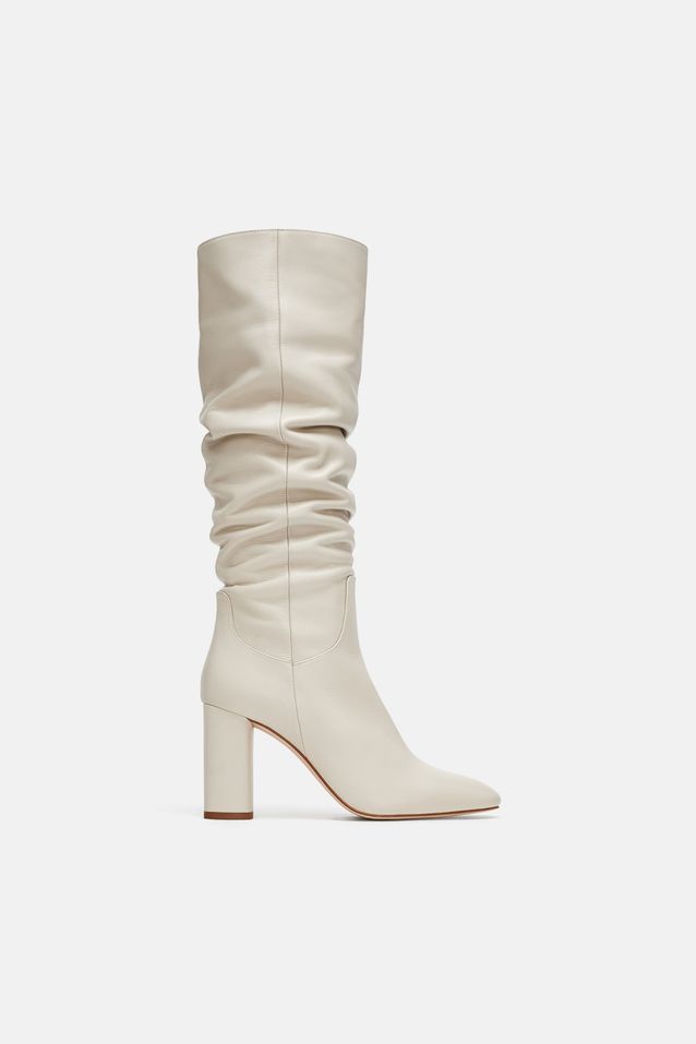 zara bottines blanches