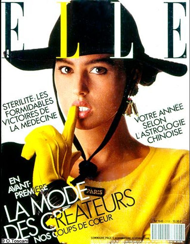  Couverture ELLE magazine 1988 avec Monica Bellucci