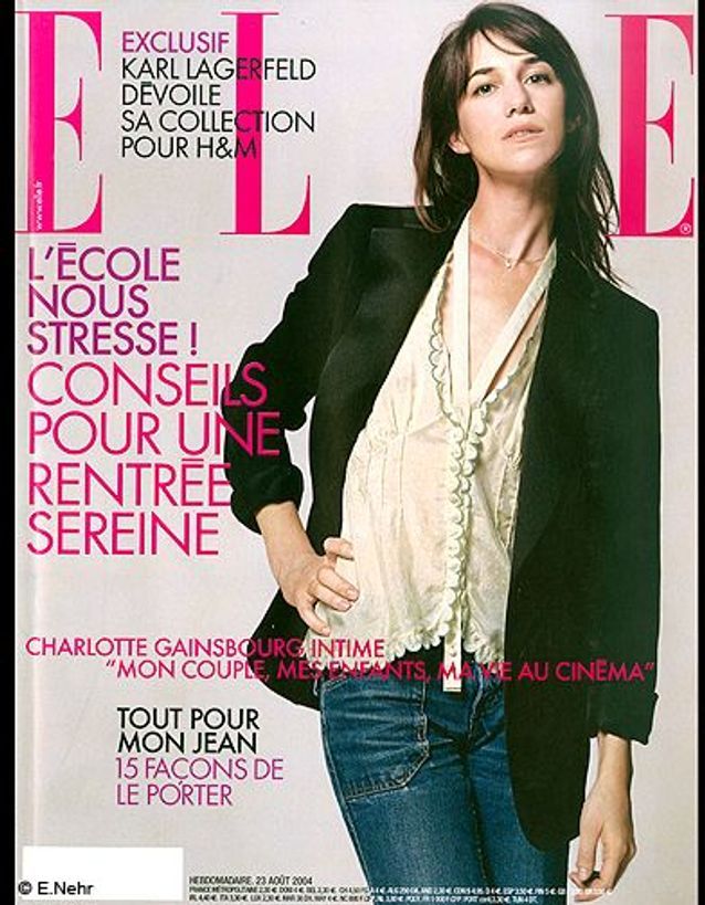  Couverture ELLE magazine 2004 avec Charlotte Gainsbourg