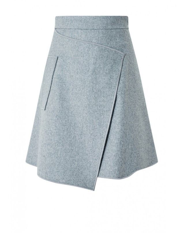 Jupe portefeuille en drap de laine Carven - La jupe portefeuille, notre  nouvelle obsession mode - Elle