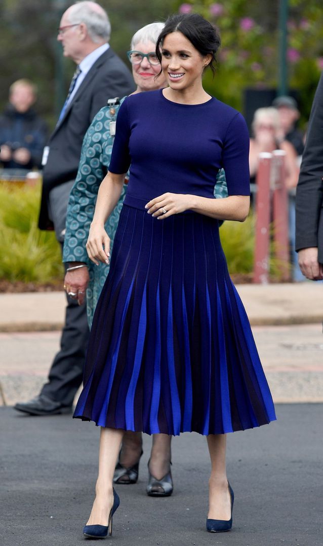 La robe déclinée dans des nuances de bleu de Meghan Markle