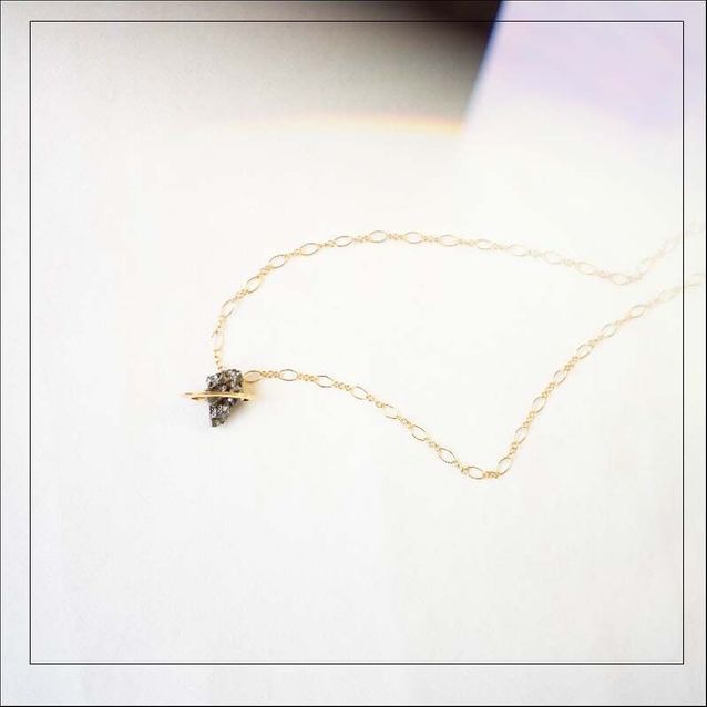 A meteorite necklace