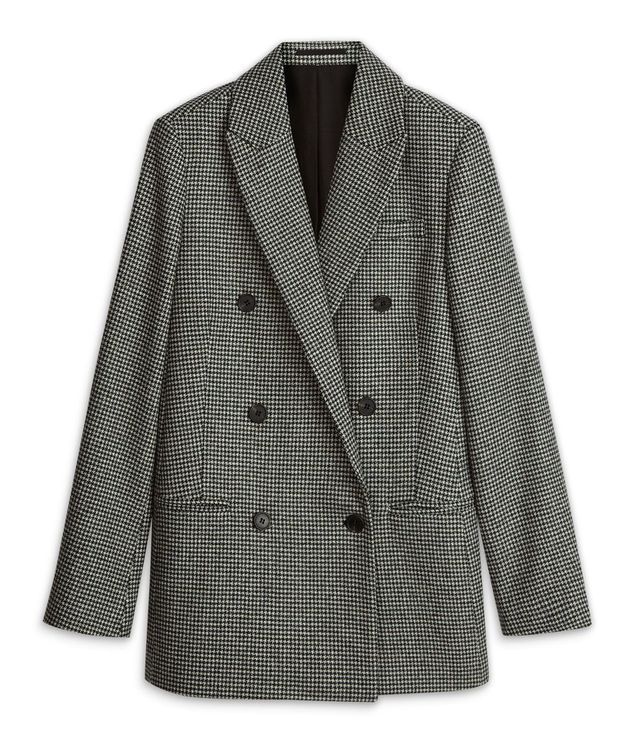 Blazer Décontracté Pour Femme Allegra K - Manches Longues, Motif Pied-de-poule, Boutons Et Revers Cranté - Coupe Classique En Polyester