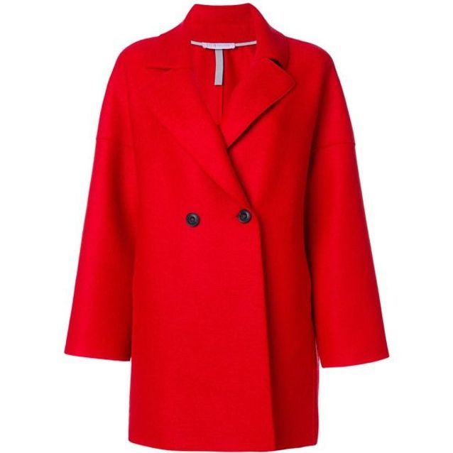 Manteau rouge court Harris Wharf London
