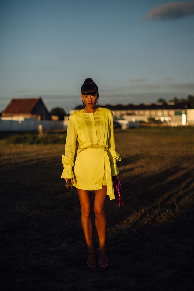 Fashion Week Copenhague : robe jaune