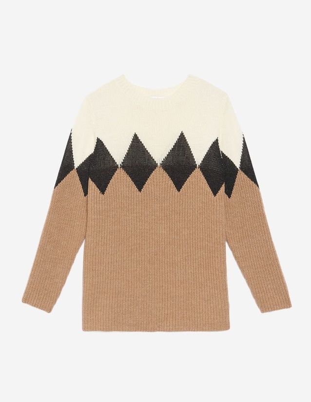 Pull Sandro Femme Taille S Vert - Neuf Sans étiquettes, En Coton, Style Maille, Coupe Régulière