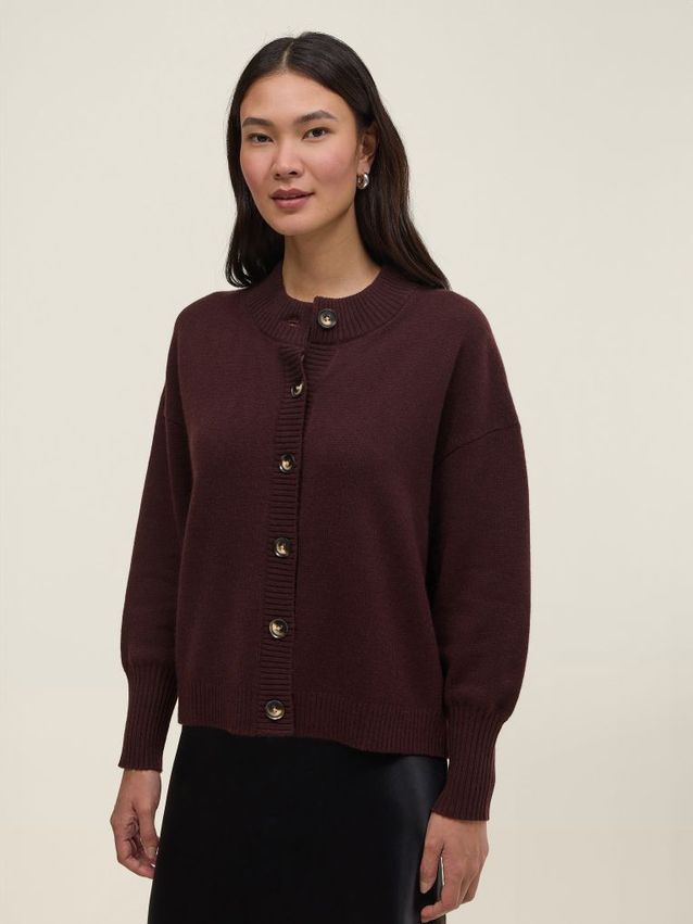 Générique Cardigan En Cachemire Col Rond Femme Pull En Cachemire Femme Cardigan Manches Longues Couleur Unie Col Rond Pullover Pull Sweat Hiver Pull Chauve Souris Femme