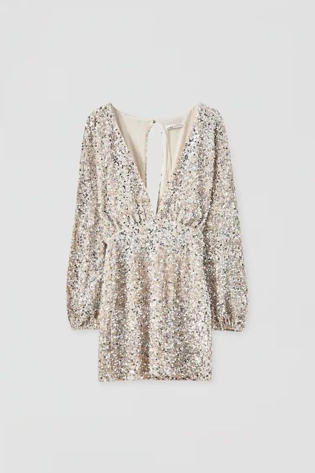 robe sequin pull and bear