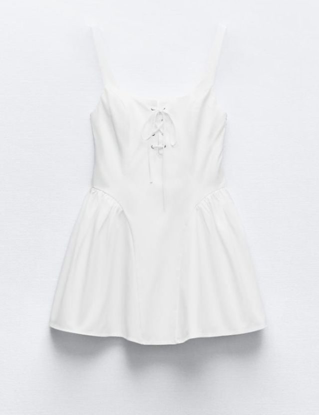 Robe courte blanche zara store