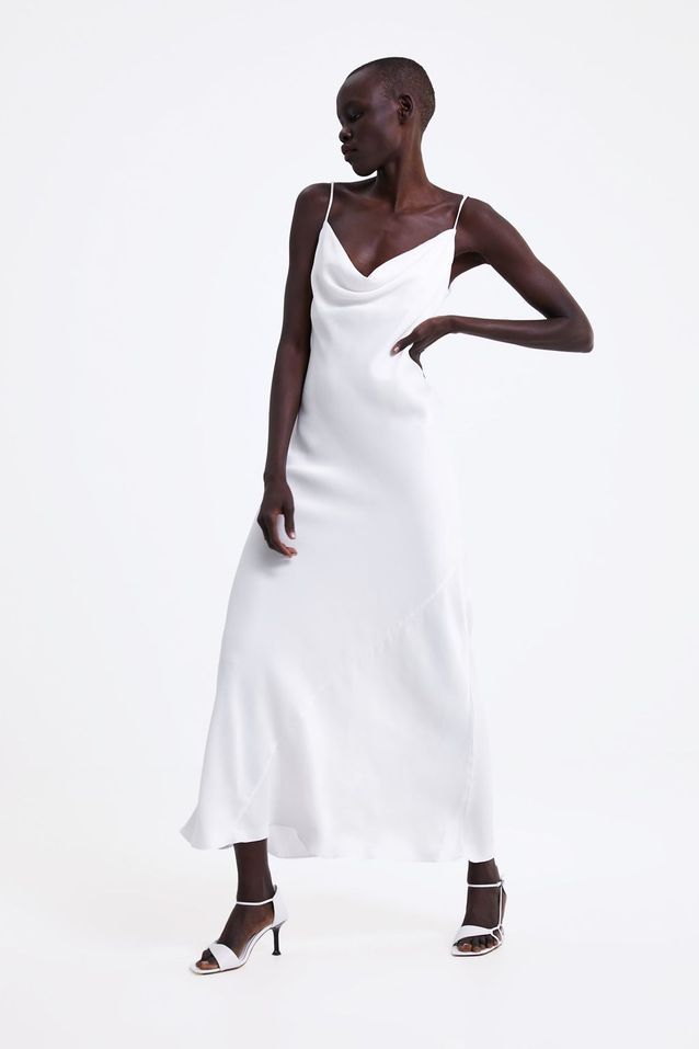 Robe en satin zara top