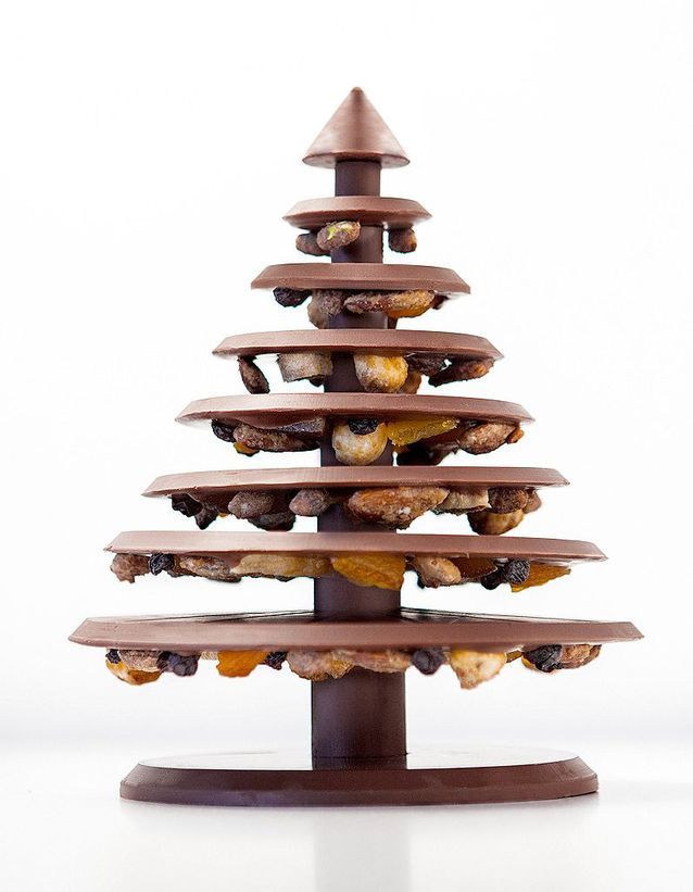 L’arbre de Noël au chocolat noir ou lait, La Manufacture de Chocolat Alain Ducasse