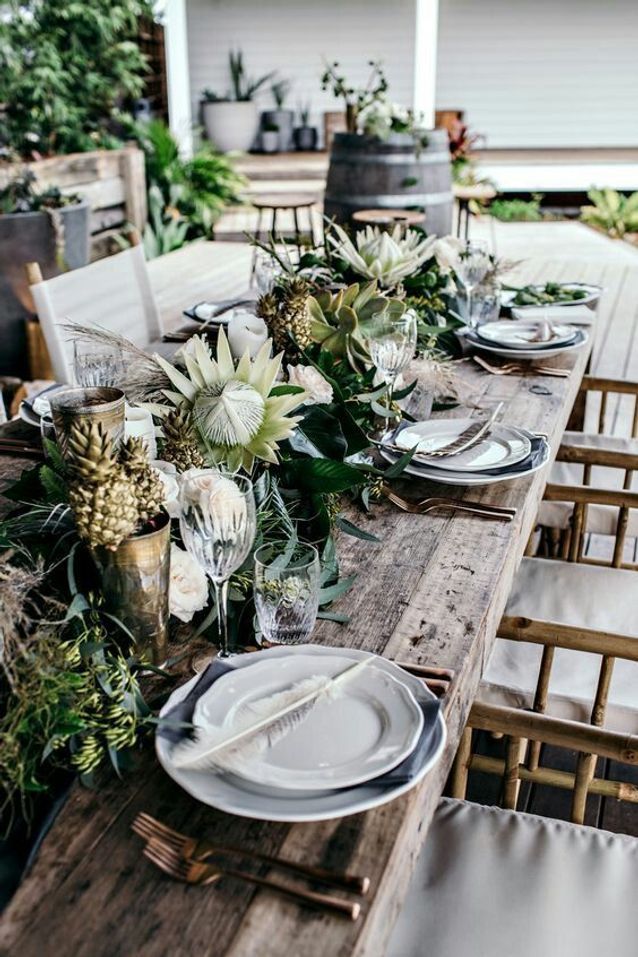 Une table de fÃªte nature