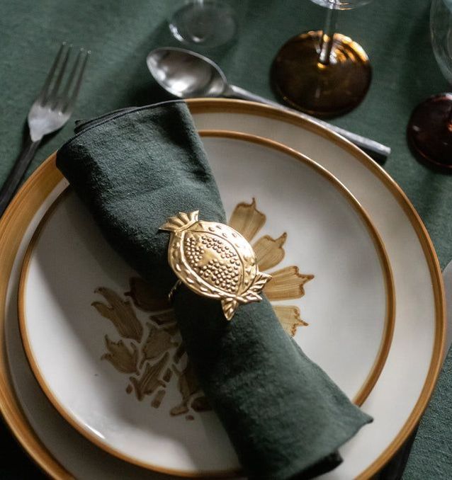 Ronds De Serviette De Noël En Alliage De Métal Sur Le Thème Des Casse