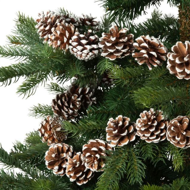 Mini Sapin De Noël 60 Cm Avec Guirlande LED, Pommes De Pin Et Boules - Décoration De Table Pour Maison Et Bureau - 2