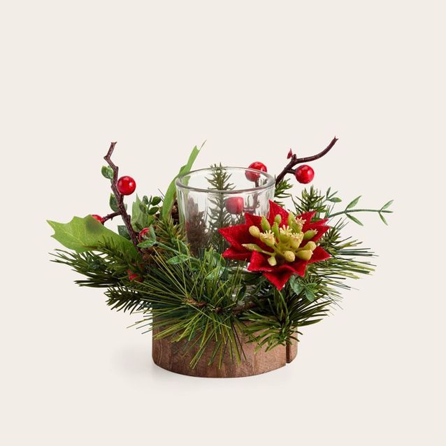 Lot De 6 Photophores Noël Noir Et Or - Bougeoirs Verre Avec Motifs Sapins, Rennes, Flocons Pour Décoration Table Festive Et Ambiance Magique