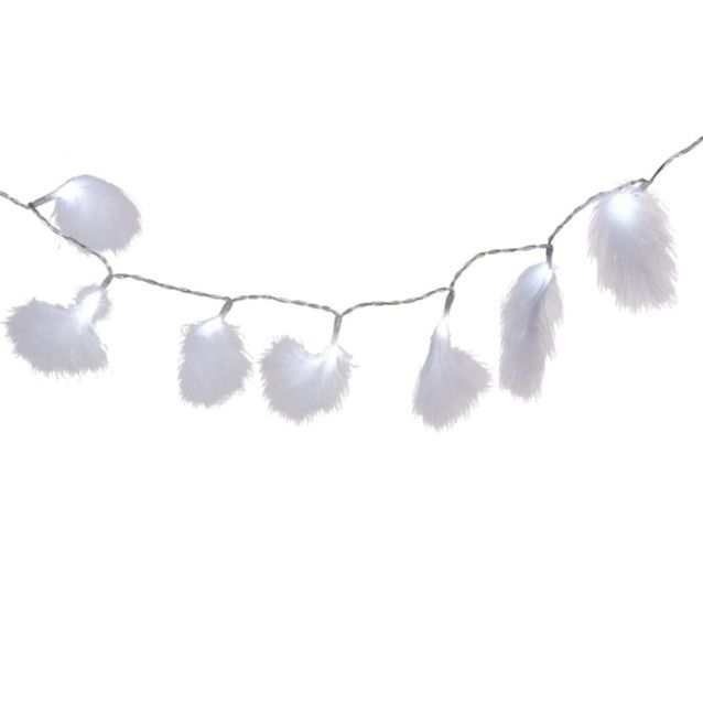 Bprtcra Boa En Plumes Blanches, 2M Guirlande De Plumes Pour Sapin De Noël, Décoration De Fête, Dévénement, Blanche Boa Stripe Ruban De Noël Guirlande De Fête Décor