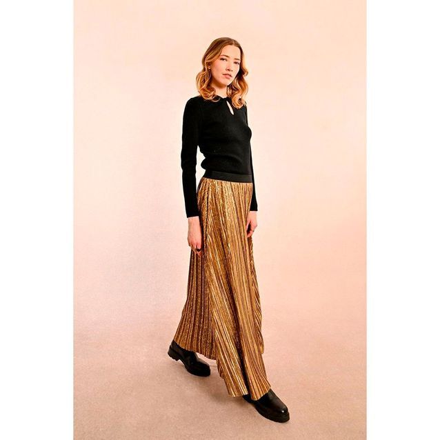 Jupe doree Molly Bracken sur La Redoute Comment porter le dore sans faire bling Elle