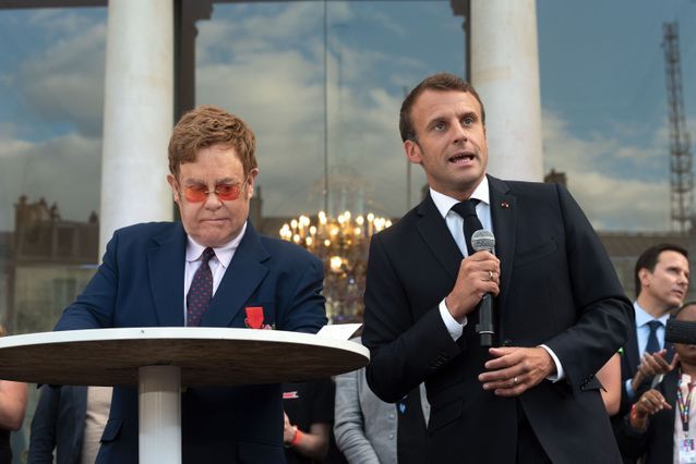 Elton John et Emmanuel Macron