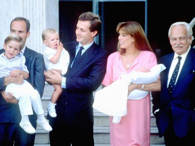 Caroline de Monaco, son mari et leurs enfants