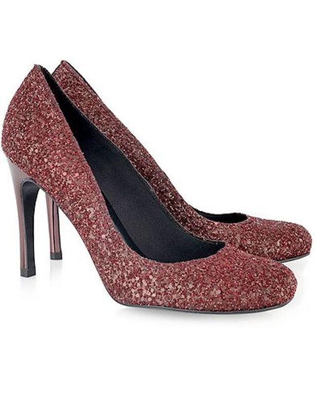 escarpins glitter doré