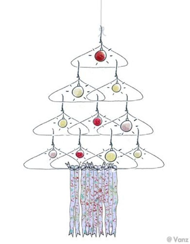 Fabriquer Un Sapin De Noel Avec Des Cintres Sapin Cintres Ok1 Do It Yourself Des Sapins De Noel Home Made Elle