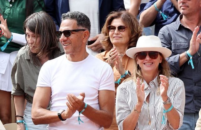 Roschdy Zem et Sarah Poniatowski, duo complice à Roland-Garros