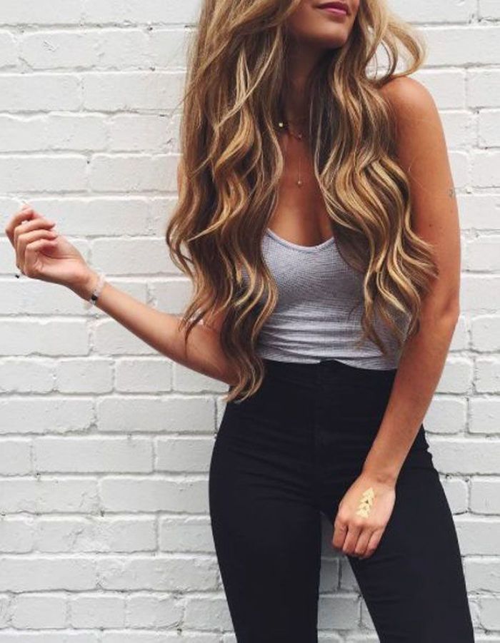 Cheveux longs brushing bouclé automne,hiver 2018