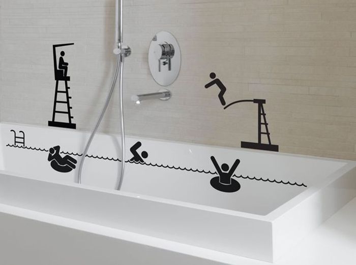 12 stickers pour relooker votre salle de bains - Elle Décoration