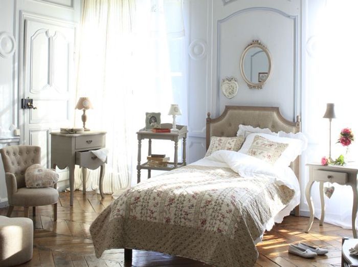 chambre style gustavien blanc
