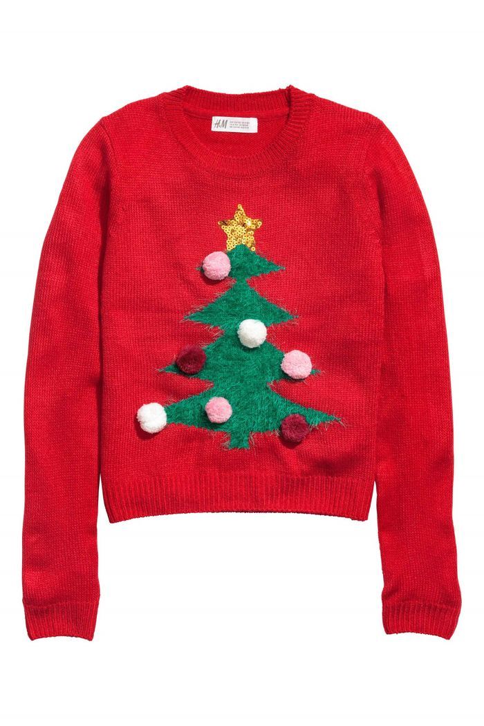 Pull de Noël rouge H&M 13 pulls de Noël pour patienter jusqu’au 25 décembre Elle