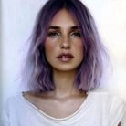Cheveux lilas, carré