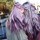 Cheveux violets dégradés