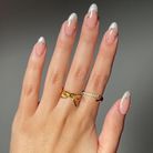 Manucure de mariage à strass