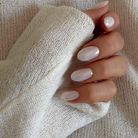 Manucure de mariage perle