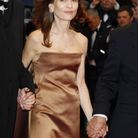 Isabelle Huppert en robe bustier au Festival de Cannes 